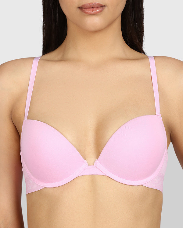 La Senza Remix Pushup Cotton Plunge Bra LILAC SACHET / 34B