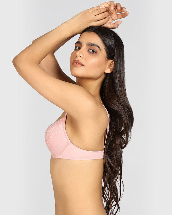 La Senza Obsession Light Pushup Plunge Lace Bra ROYAL PINK / 34B