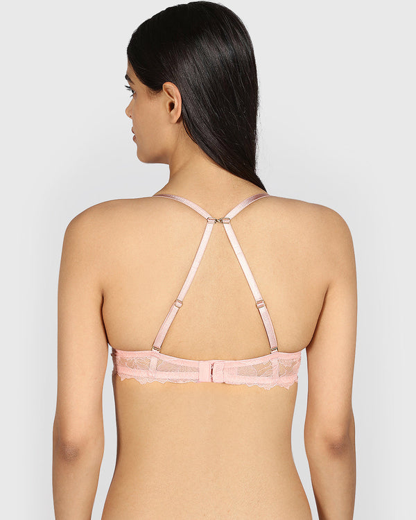 La Senza Beyond Sexy Plunge Gel Padding Bra ROYAL PINK / 34B