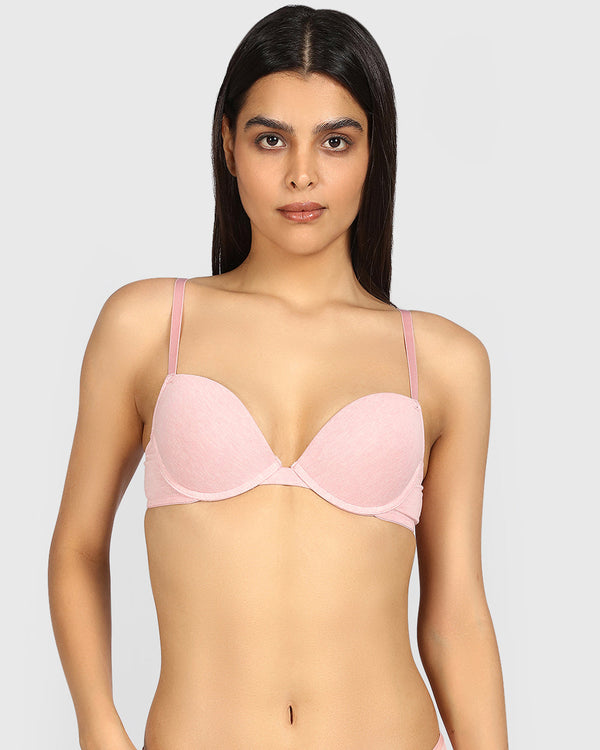 La Senza Remix Push-Up Plunge Bra ROYAL PINK HTR / 34B