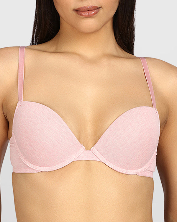 La Senza Remix Push-Up Plunge Bra ROYAL PINK HTR / 34B