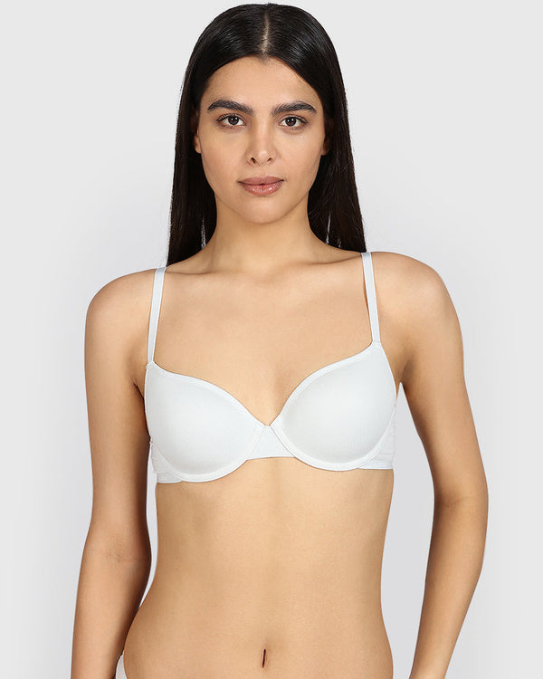 La Senza Remix Lightly Lined Demi Cotton Bra DAWN BLUE / 34B
