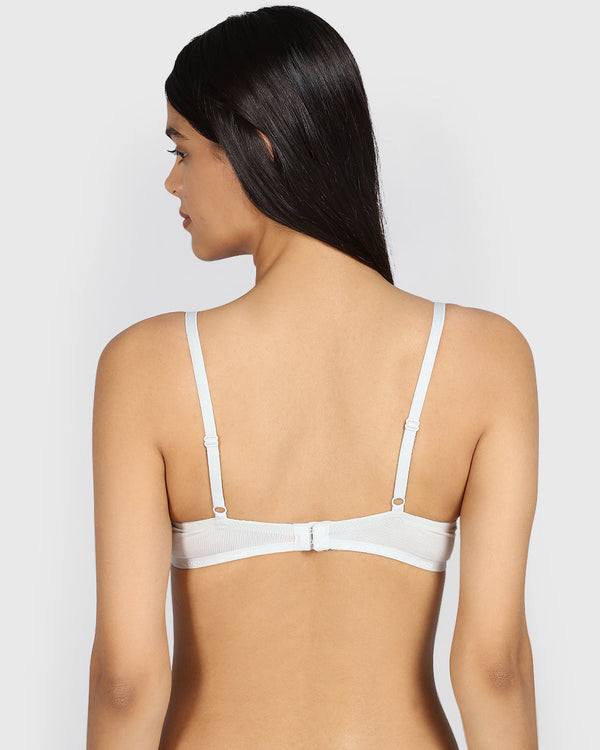 La Senza Remix Lightly Lined Demi Cotton Bra DAWN BLUE / 34B