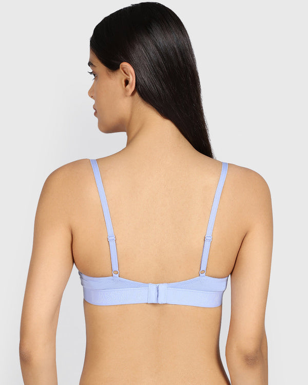 La Senza Remix Lightly Lined Demi Cotton Bra PERIWINKLE DREAM / 34B