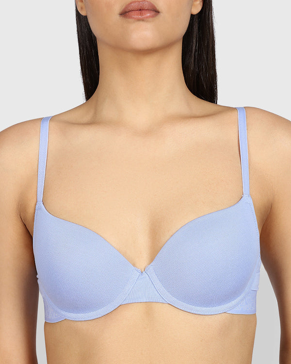 La Senza Remix Lightly Lined Demi Cotton Bra PERIWINKLE DREAM / 34B