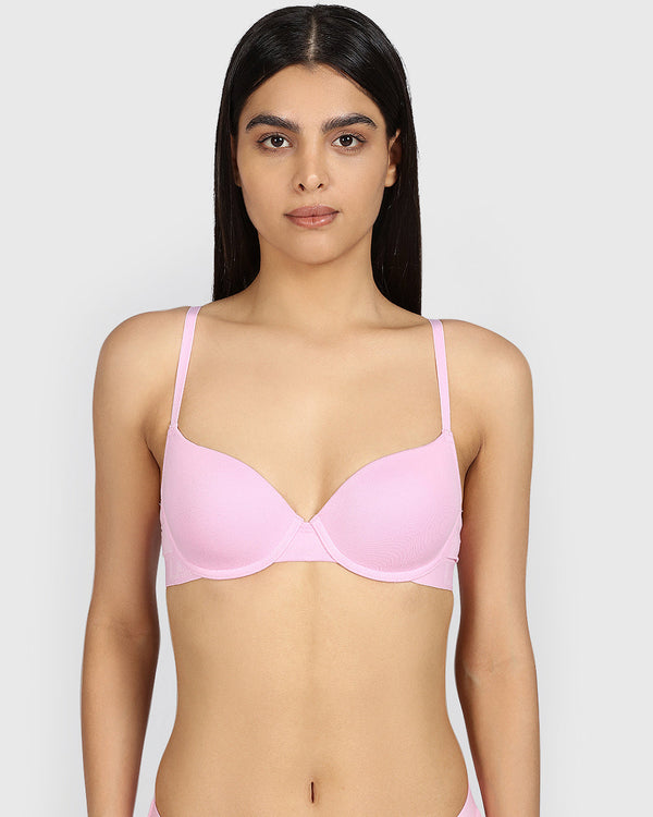 La Senza Remix Lightly Lined Demi Cotton Bra LILAC SACHET / 34B