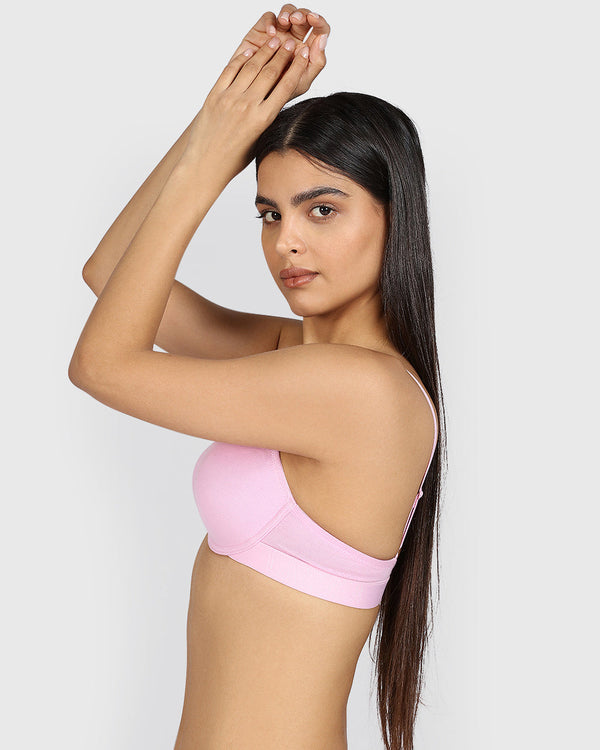 La Senza Remix Lightly Lined Demi Cotton Bra LILAC SACHET / 34B