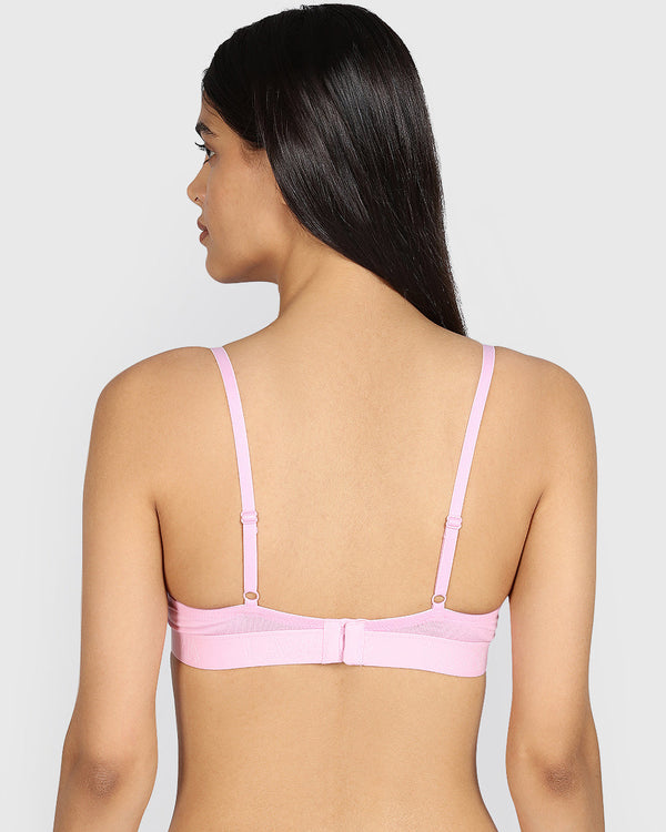 La Senza Remix Lightly Lined Demi Cotton Bra LILAC SACHET / 34B