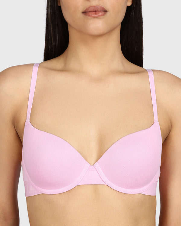 La Senza Remix Lightly Lined Demi Cotton Bra LILAC SACHET / 34B