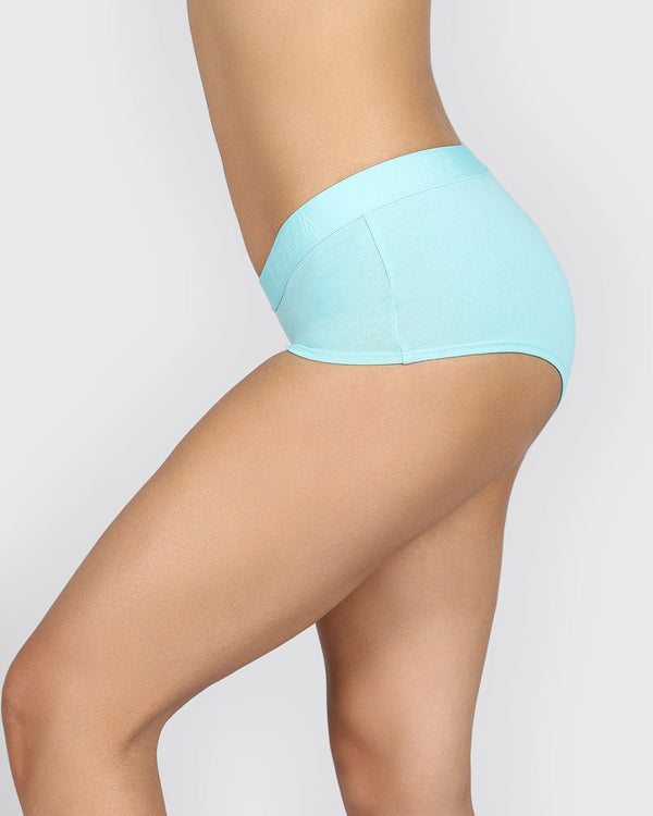 La Senza Remix Boyshort Panties  Cotton Comfort AQUA SPLASH / M