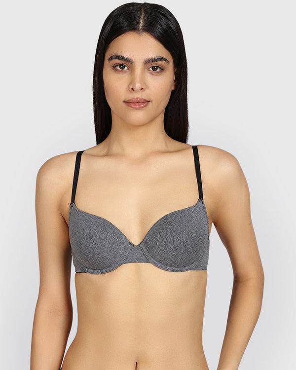La Senza Remix Demi Lightly Lined Heather Bra TUXEDO HTR / 34B
