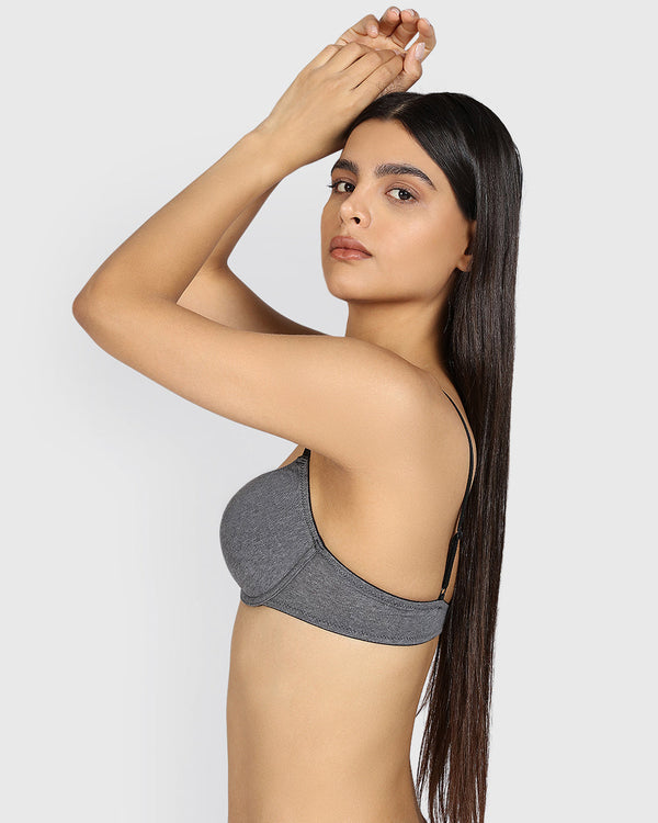 La Senza Remix Demi Lightly Lined Heather Bra TUXEDO HTR / 34B