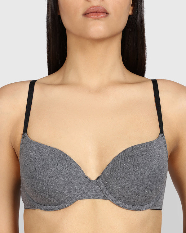 La Senza Remix Demi Lightly Lined Heather Bra TUXEDO HTR / 34B