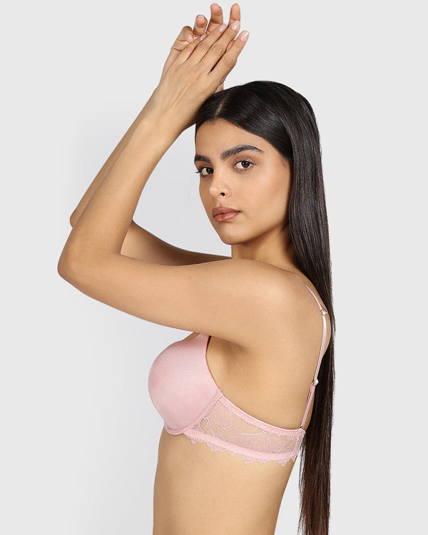 La Senza Hello Sugar Plunge Double Pushup Bra ROYAL PINK / 34B