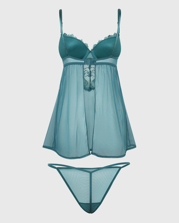La Senza Sexy Cupped Babydoll Dark Green / M