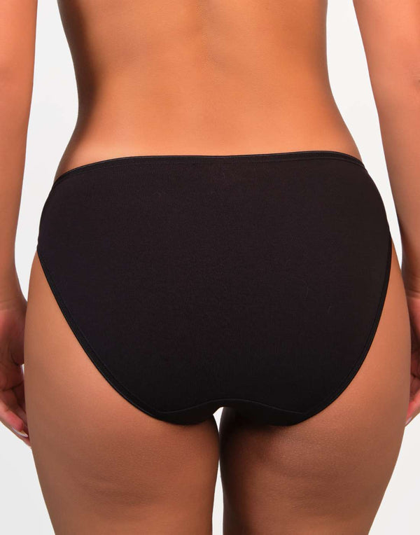 Isla & Evie Everyday Bikini Panties Black / MED