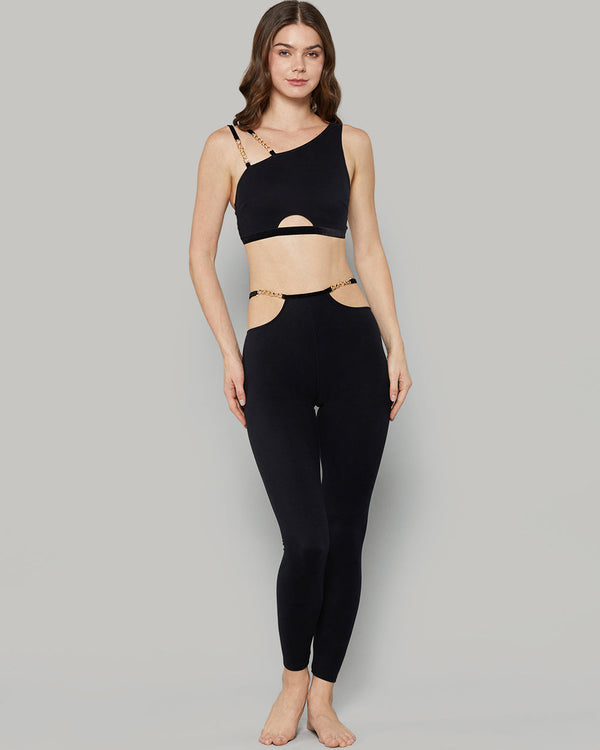 ISLA & EVIE SEXY BLACK LEGGING BLACK / S
