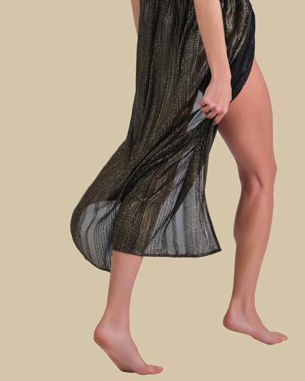 Isla & Evie Metallic Maxi Kaftan