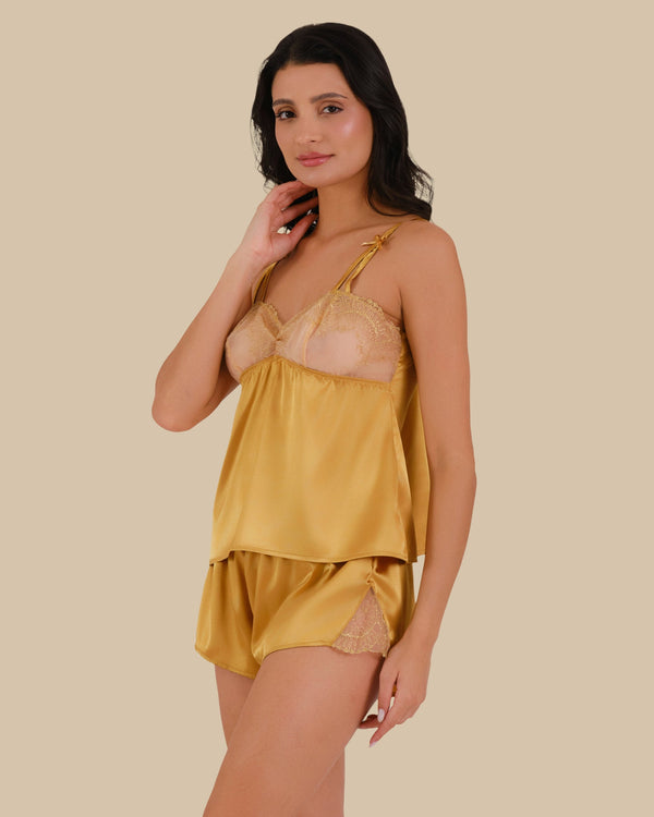 GOLDEN NIGHTS CAMI TOPS GOLD-LSI / S