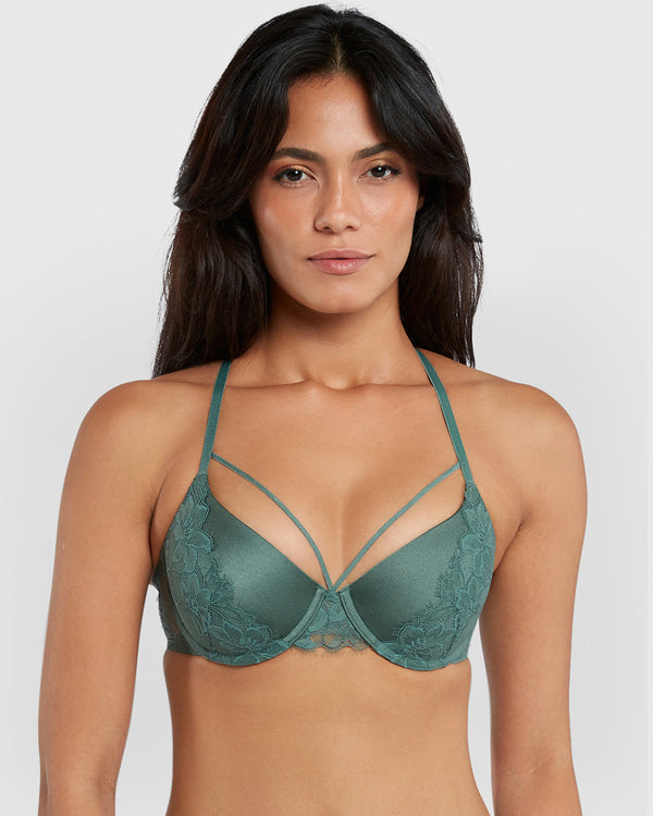 Isla & Evie Obvious Lightly Lined Full Coverage Bra Green / 34B