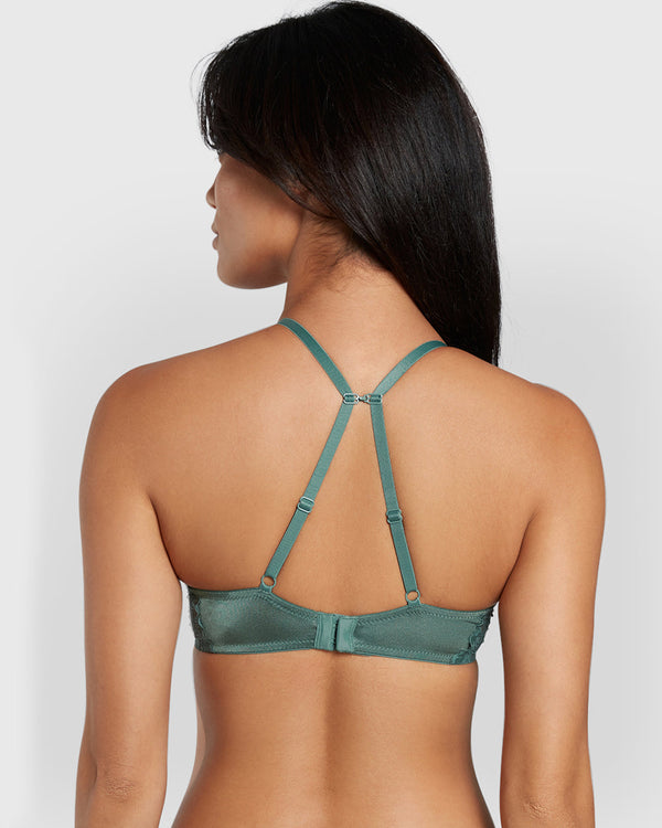 Isla & Evie Obvious Lightly Lined Full Coverage Bra Green / 34B