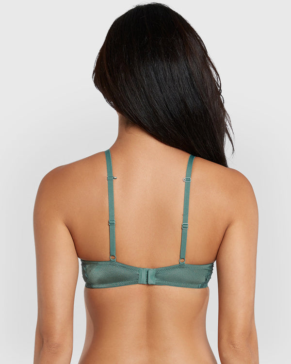 Isla & Evie Obvious Lightly Lined Full Coverage Bra Green / 34B