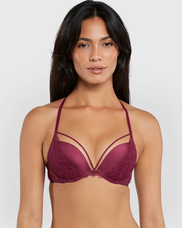 Isla & Evie Obvious Gel Padding Plunge Bra Purple / 34B