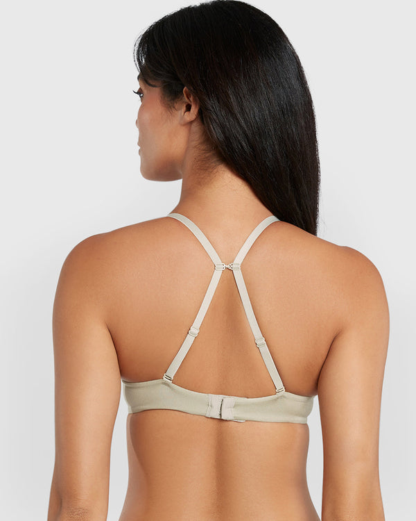 Isla & Evie Obvious Gel Padding Plunge Bra Green / 34B