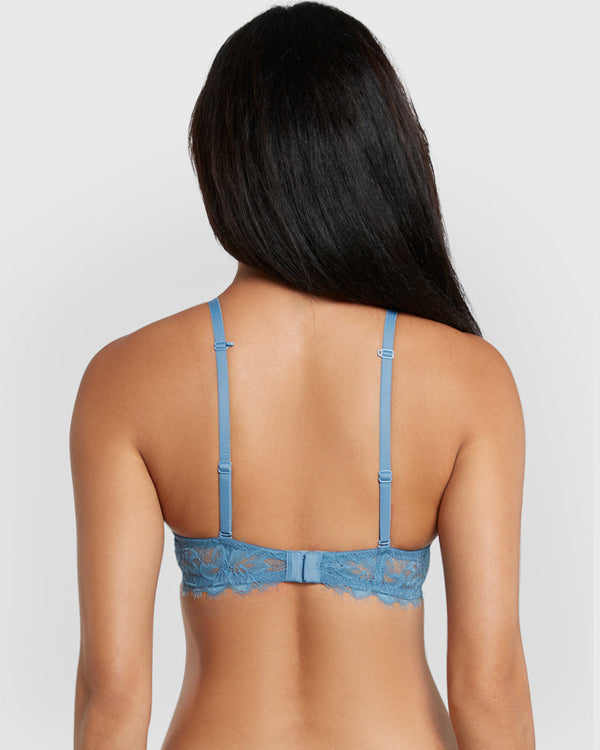 Isla & Evie Obvious Gel Padding Plunge Bra Blue / 34B