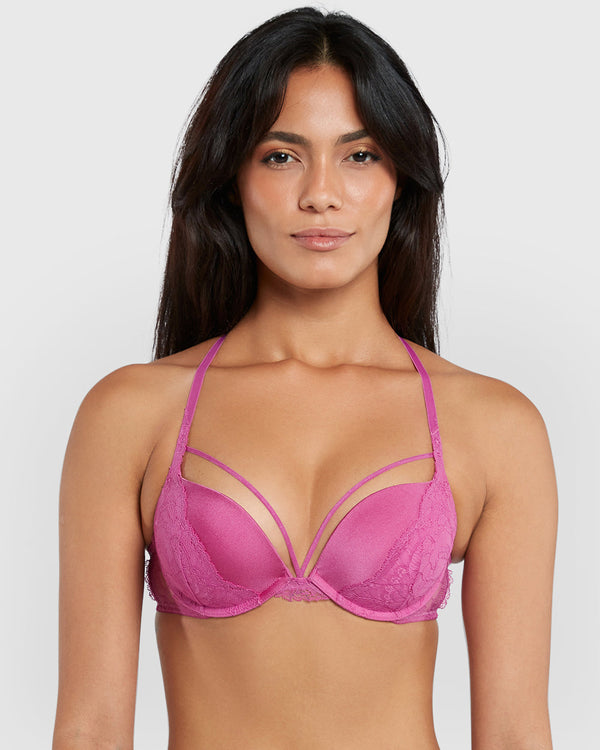 Isla & Evie Obvious Gel Padding Plunge Bra Purple / 34B