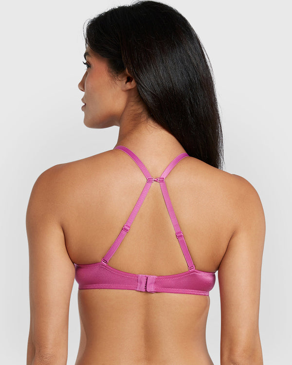 Isla & Evie Obvious Gel Padding Plunge Bra Purple / 34B