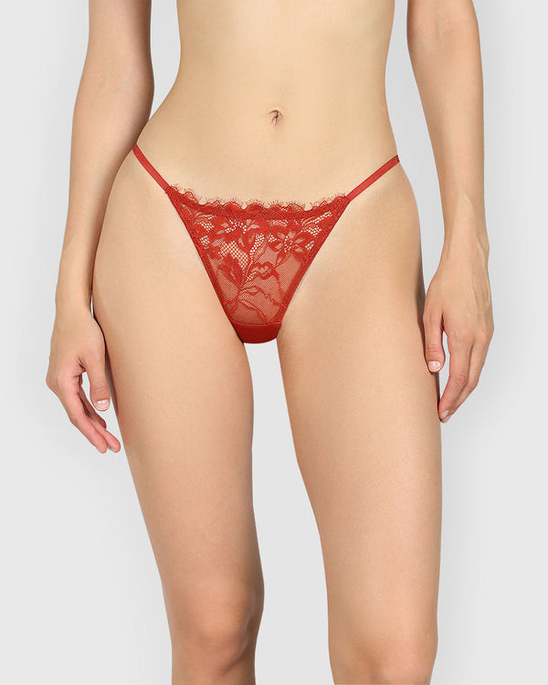 Isla & Evie Sexy Direct Mb Thong Panty RED OCHRE / S
