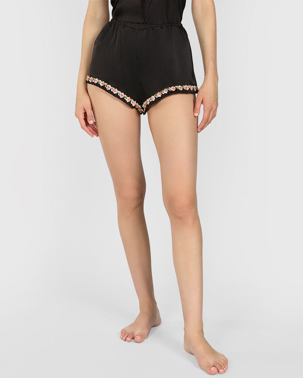 Isla & Evie Sexy Sleep Sleep Shorts BLACK / S