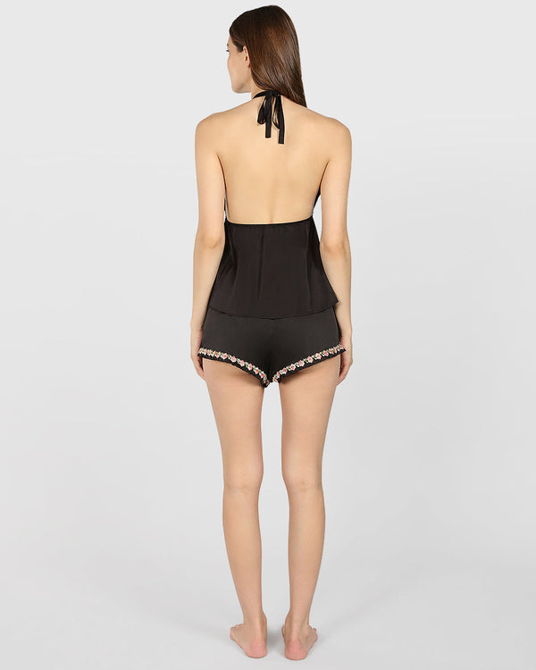 Isla & Evie Sexy Sleep Cami Top BLACK / S