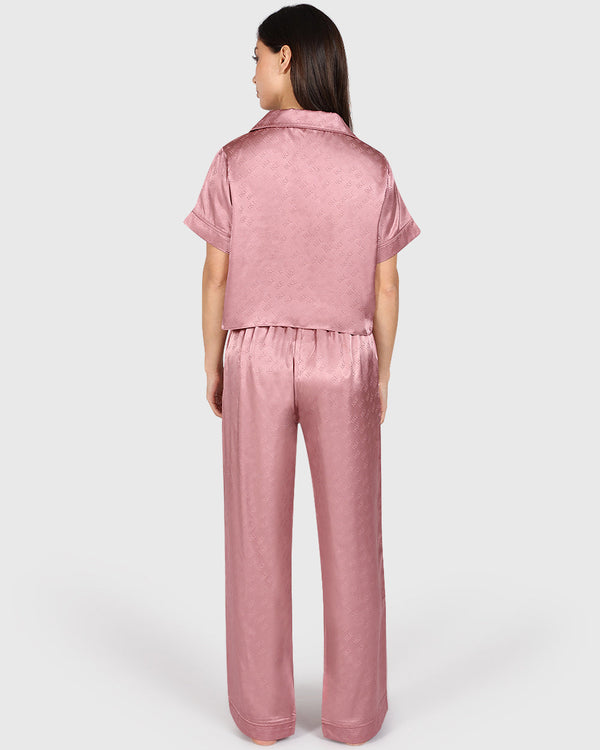 Isla & Evie Sexy Sleep 2-Piece Long Pant Light Pink / S