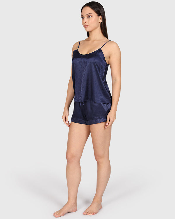 Isla & Evie Sexy Sleep Cami Set Dark Blue / S