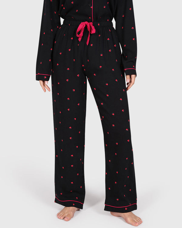 Isla & Evie Casual Lounge 2-Piece Long Pant Print : Fruit / S