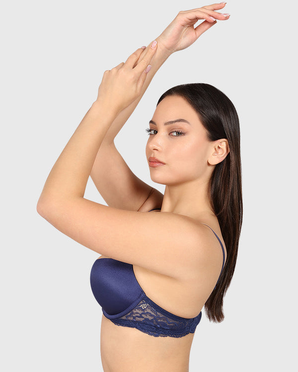 Isla & Evie Obvious Gel Padding Plunge Bra Dark Blue / 34B