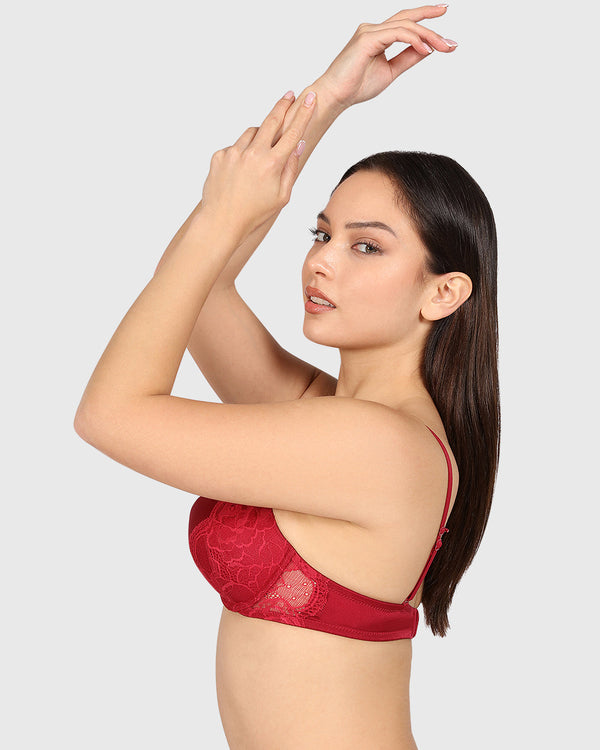 Isla & Evie Obvious Gel Padding Plunge Bra Dark Red / 34B