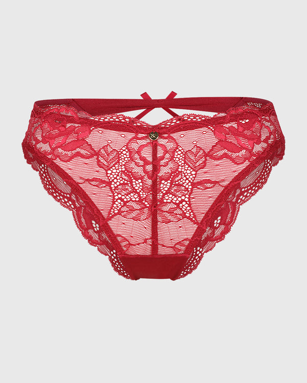 Isla & Evie Sexy Bikini Panty Dark Red / S