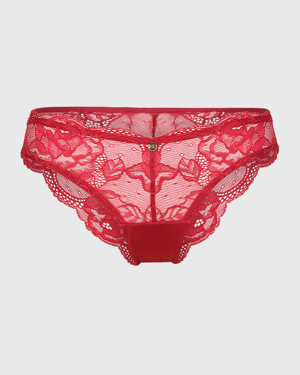 Isla & Evie Sexy Cheeky Panty Dark Red / S