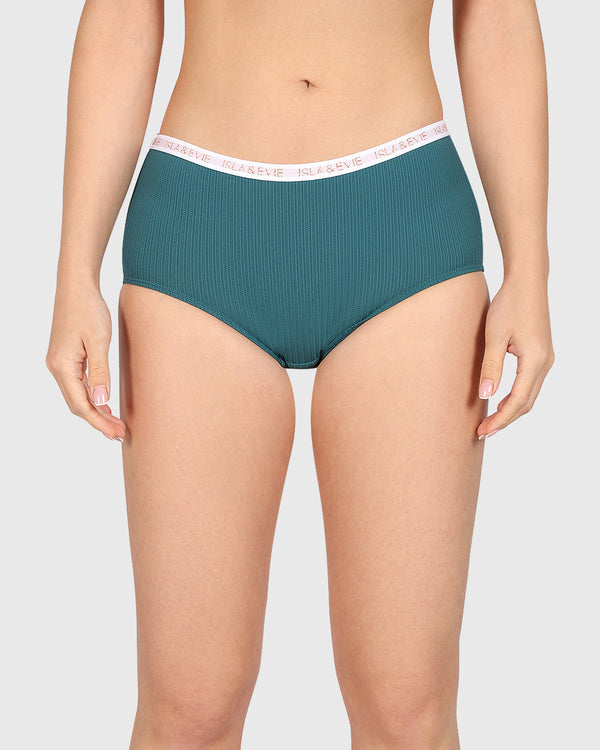 Isla & Evie Trend Trendy Boyshort Panty Teal / S