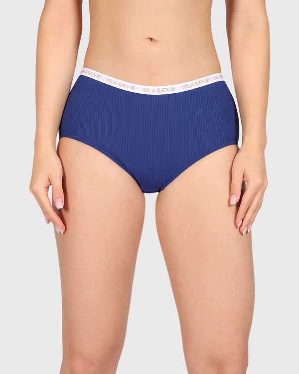 Isla & Evie Trend Trendy Boyshort Panty Dark Blue / S