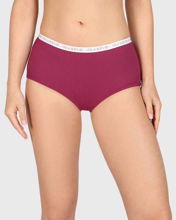 Isla & Evie Trend Trendy Boyshort Panty Purple / S