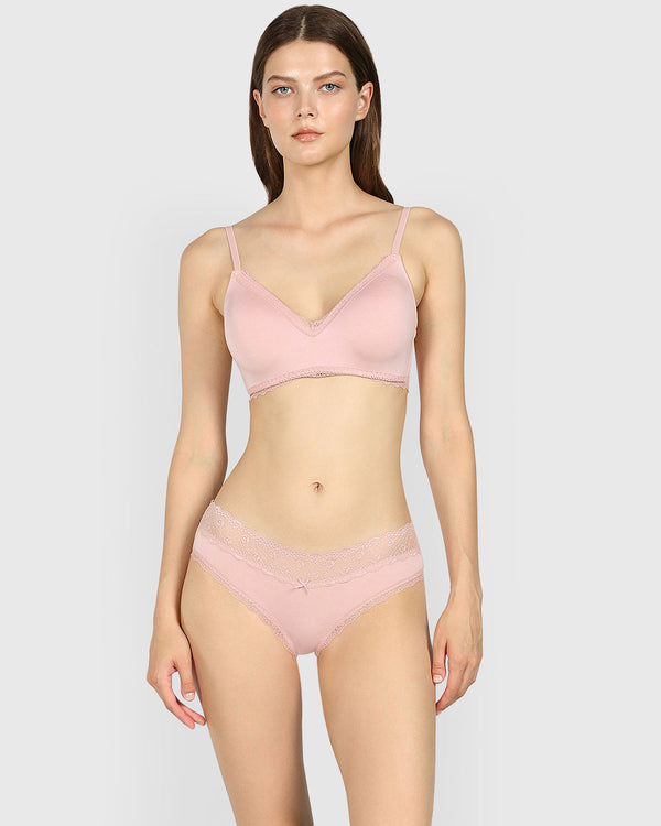 Isla & Evie Trend Trendy Hipster Panty PALE MAUVE / S