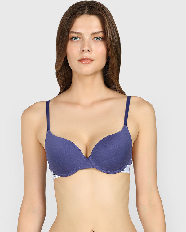 Isla & Evie Trend Pushup Tshirt Bra Bra SKIPPER BLUE / 34B