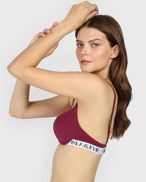 Isla & Evie Trend Pushup Tshirt Bra Bra PURPLE POTION / 34B