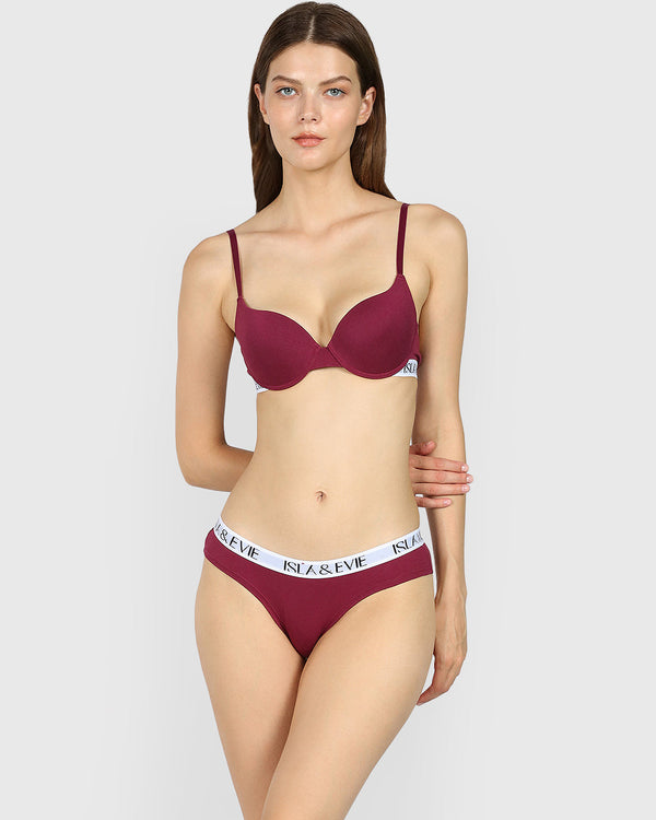 Isla & Evie Trend Pushup Tshirt Bra Bra PURPLE POTION / 34B