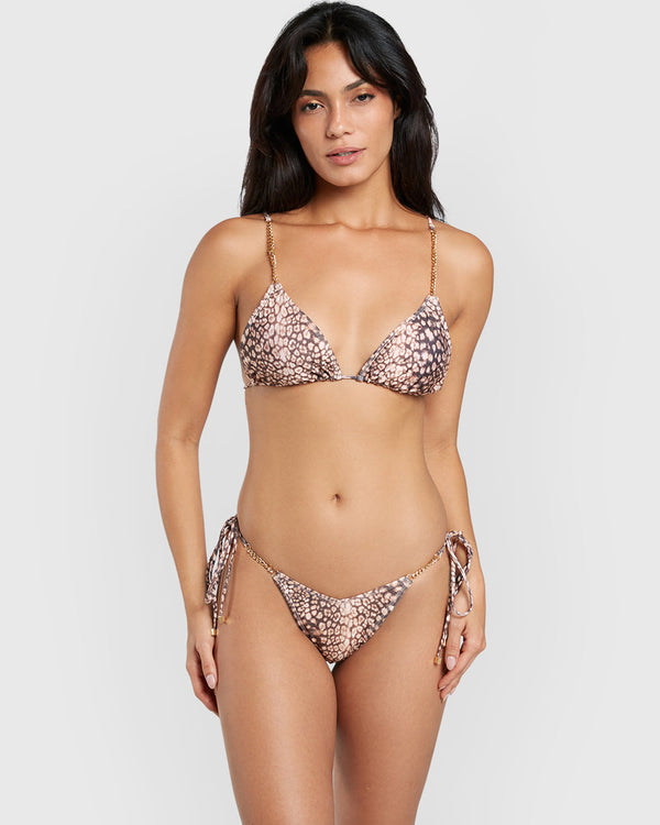 Isla & Evie Tie Side Chain Bikini Bottom Multicolor / S