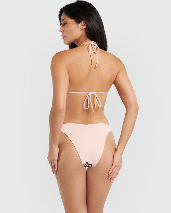 Isla & Evie Crochet Triangle Bikini Top Multicolor / S